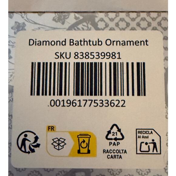 Taylor Swift NWT | Reputation Look What You Made Me Do Diamond Bathtub Ornament - Picture 4 of 4